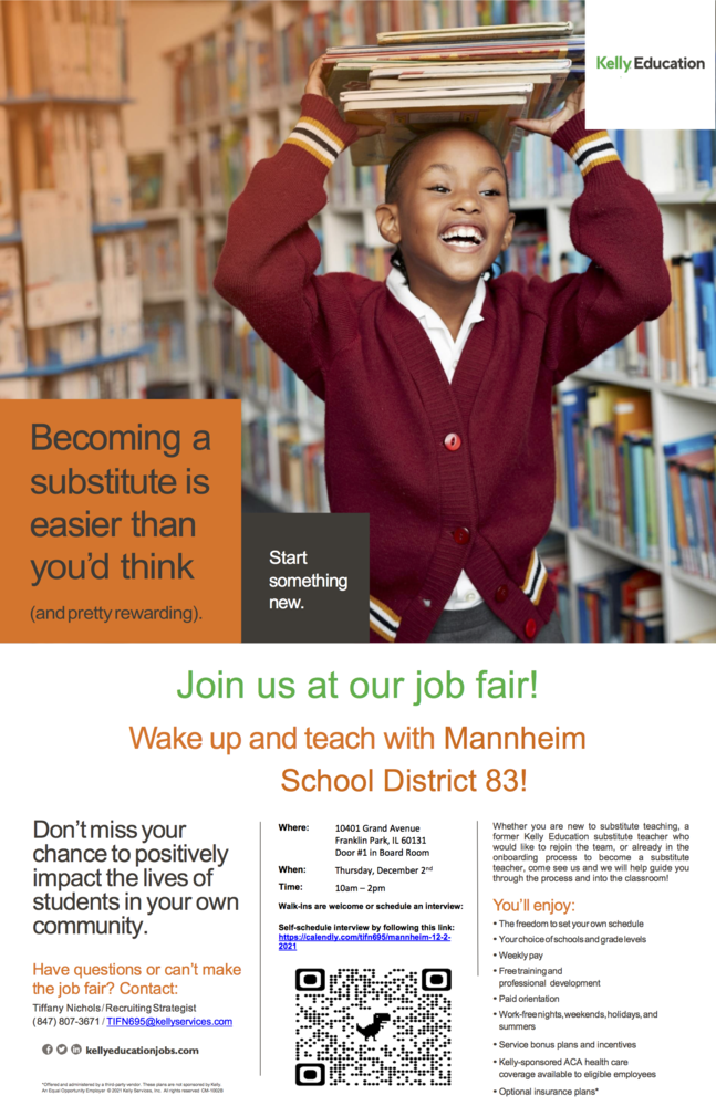 Kelly Substitute Teacher Flyer